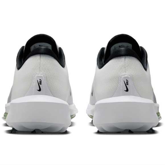 Nike White Golf Shoes with Black Swoosh and Light Green Air Detail main image 8